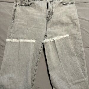 Loft Gray Distressed Jeans